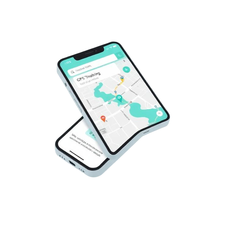 GPS tracking app on smartphone